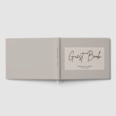 Beige Minimalistisch Trouwgastenboek Gastenboek (Volledig)