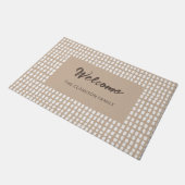 Beige Minimalistische Abstracte lijnwerkpatroon We Deurmat (Schuin)