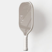 Beige minimalistische bloem met uw offerte pickleball paddle (Links)
