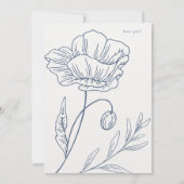 Beige minimalistische bruiloft kaart (Achterkant)