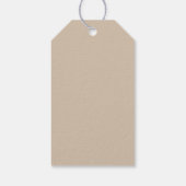 Beige minimalistische bruiloft welkom cadeau Label Cadeaulabel (Achterkant)