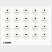 Beige minimalistische esthetiek Bedankt Circle Ronde Sticker (Vel)