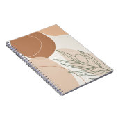 Beige Minimalistische Neutral Boho Printable Spira Notitieboek (Rechterzijde)
