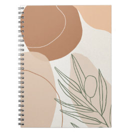 Beige Minimalistische Neutral Boho Printable Spira Notitieboek