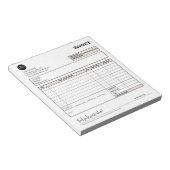 Beige Minimalistische Sjabloon van kleine bedrijfs Notitieblok (Schuin)