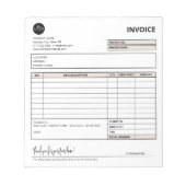 Beige Minimalistische Sjabloon van kleine bedrijfs Notitieblok (Voorkant)