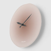 Beige Mocha Bruine Radiale Gradiënt Grote Klok (Hoek)