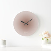 Beige Mocha Bruine Radiale Gradiënt Grote Klok (Huis)