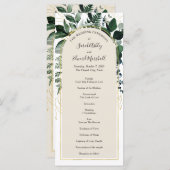 Beige Modern arch Botanic Greenery Programme (Voorkant / Achterkant)
