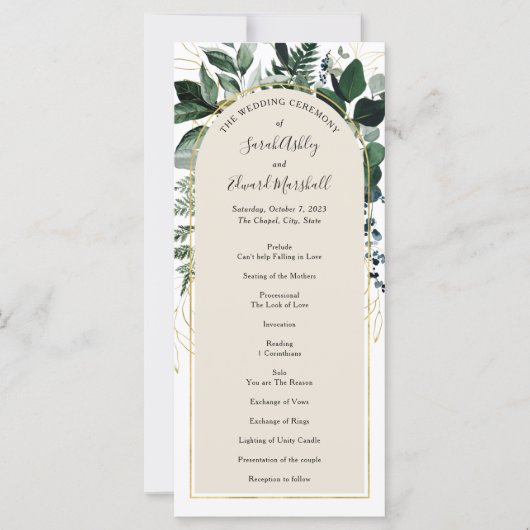 Beige Modern arch Botanic Greenery Programme (Voorkant)