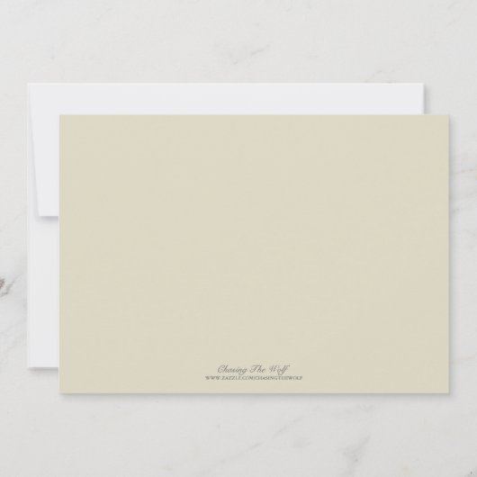 Beige Modern Baby shower Invitation Kaart (Achterkant)