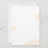Beige Modern Cute Rainbow Baby shower Invitation Kaart (Achterkant)