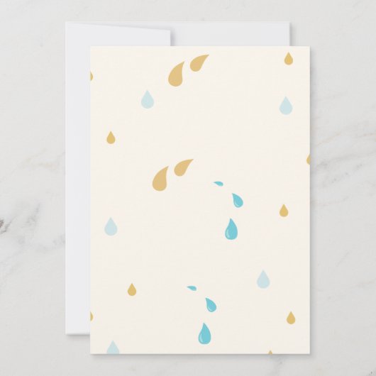 Beige Modern Cute Rainbow Baby shower Kaart (Achterkant)