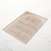 Beige Modern Deco Arch Enclosure Kaart (Gedraaid)