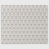 Beige modern elegant uniek script kerst cadeaupapier (Vlak)