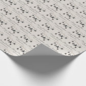 Beige modern elegant uniek script kerst cadeaupapier (Hoek)
