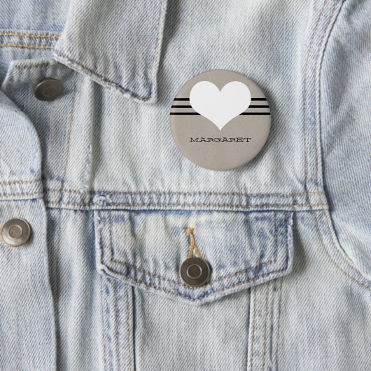 Beige Modern Heart Button (In situ)