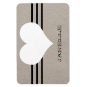 Beige Modern Heart Flexi Magnet Magneet (Verticaal)