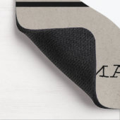 Beige Modern Heart Mousepad Muismat (Hoek)