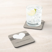 Beige Modern Heart Onderzetter Set (Rechterzijde)
