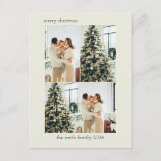 Beige Modern Holiday Postcard Feestdagenkaart