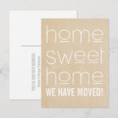 Beige Modern Home Sweet Home Briefkaart (Voorkant / Achterkant)