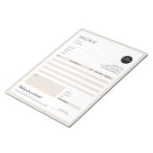 Beige Modern Minimalistische Sjabloon van bedrijfs Notitieblok (Schuin)