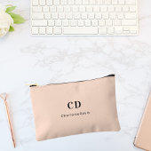 Beige modern monogram initialen naam etui