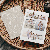 Beige Modern Neutraal 5 Foto Elegant Feestdagenkaart