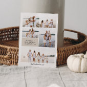 Beige Modern Neutraal 5 Foto Elegant Feestdagenkaart