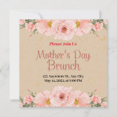 Beige Modern Party Invitation Kaart (Voorkant)