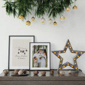 Beige modern scandi elegant script kerst perfect poster