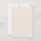 Beige Modern Whimsical Script Boheemse bruiloft RSVP Kaartje (Achterkant)