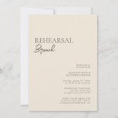 Beige Modern Whimsical Script repetitie brunch Kaart (Voorkant)