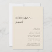 Beige Modern Whimsical Script repetitielunch Kaart (Voorkant)