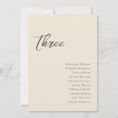 Beige Modern Whimsical Script Zitkaart Kaart (Voorkant)