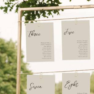 Beige Modern Whimsical Script Zitkaart Kaart