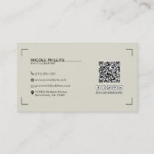 Beige Modern Your Custom Logo Photography Visitekaartje (Achterkant)