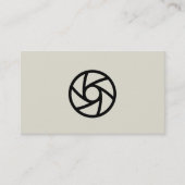 Beige Modern Your Custom Logo Photography Visitekaartje (Voorkant)