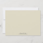 Beige moderne baby shower uitnodiging (Achterkant)