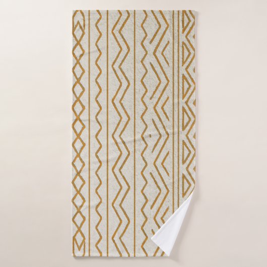 Beige moderne badhanddoek in Boheemse stijl (Badhanddoek)