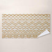 Beige moderne badhanddoek in Boheemse stijl (Badhanddoek)