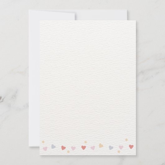 Beige Moderne Cute Regenboog Baby Shower Kaart (Achterkant)