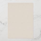 Beige Moderne Deco Boog Folie Uitnodiging (Achterkant)