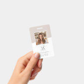 Beige moderne minimale foto abstract badge (Handheld)