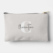 Beige moderne minimalistische monogram etui (Achterkant)