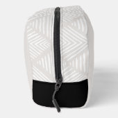 Beige moderne minimalistische monogram toilettasje (Rechts)