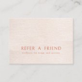 Beige moderne minimalistische salon kortingskaartje (Voorkant)