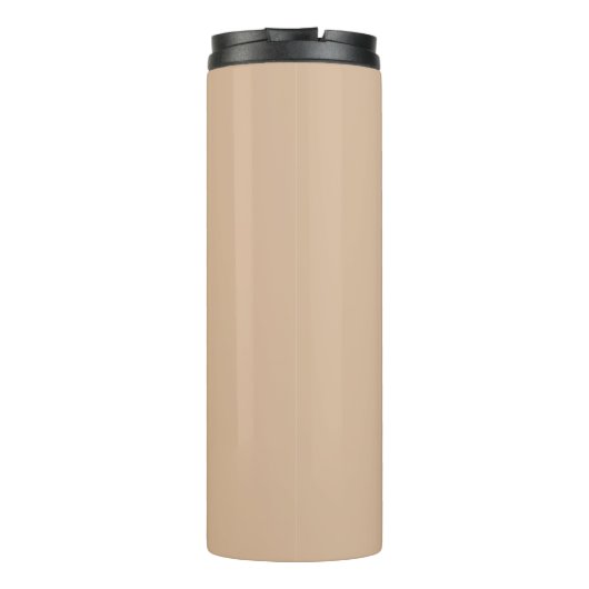 Beige moderne typografie gepersonaliseerd thermosbeker (Achterkant)