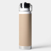 Beige moderne typografie gepersonaliseerd waterfles (Achterkant)